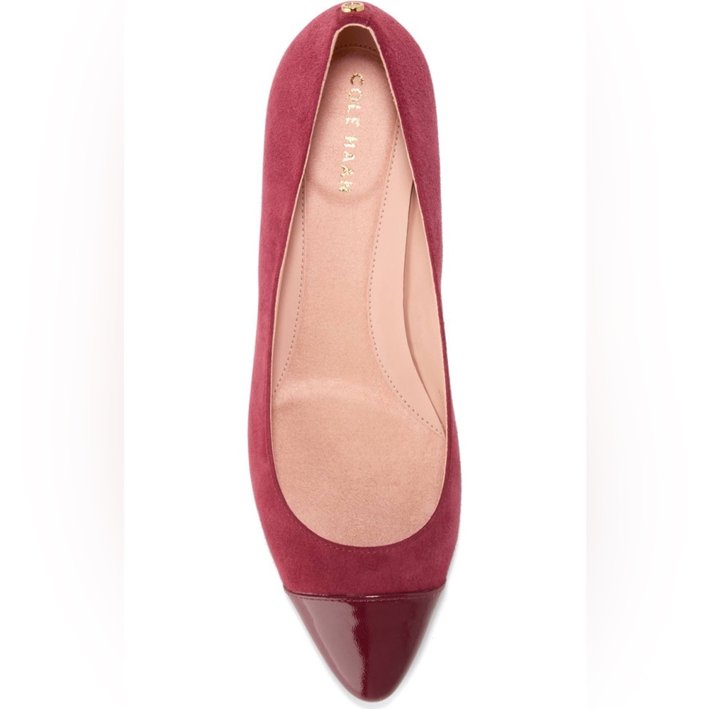 COLE HAAN THE GO-TO WATERPROOF BLOCK HEEL PUMPS IN BLACK CHERRY 8 - Picture 3 of 12